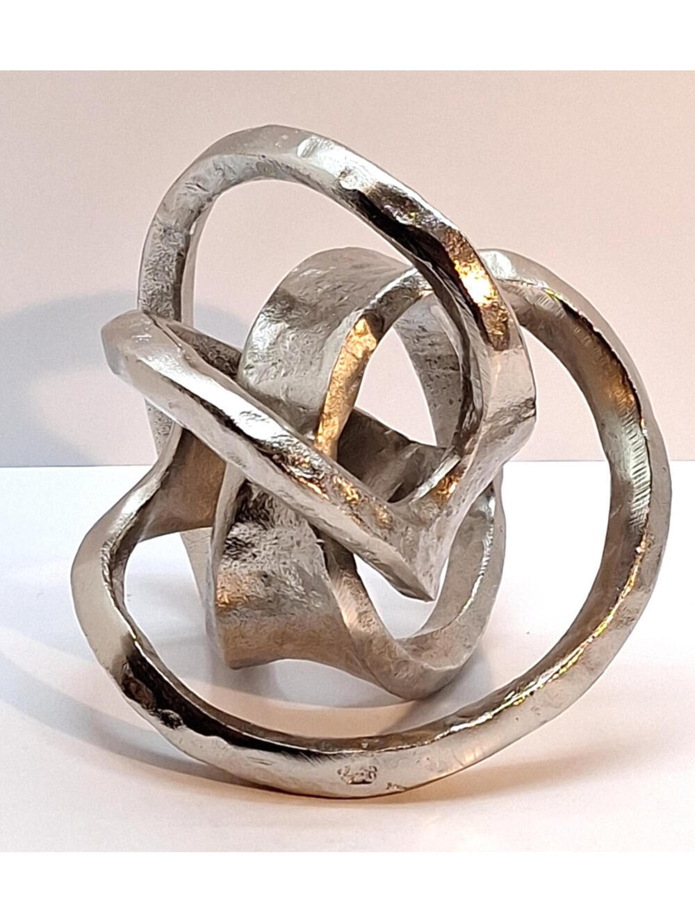 Regina Andrew Polished Nickel Modern Metal Knots Sculpture Object d’art